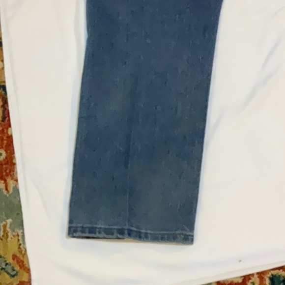 Wrangler Distressed 46x30 Preown Advance Comfort Bootcut Blue Denim Work Jeans - Picture 10 of 11